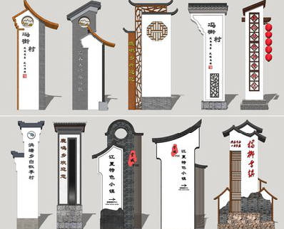 红河美丽乡村标识标牌有哪些分类？